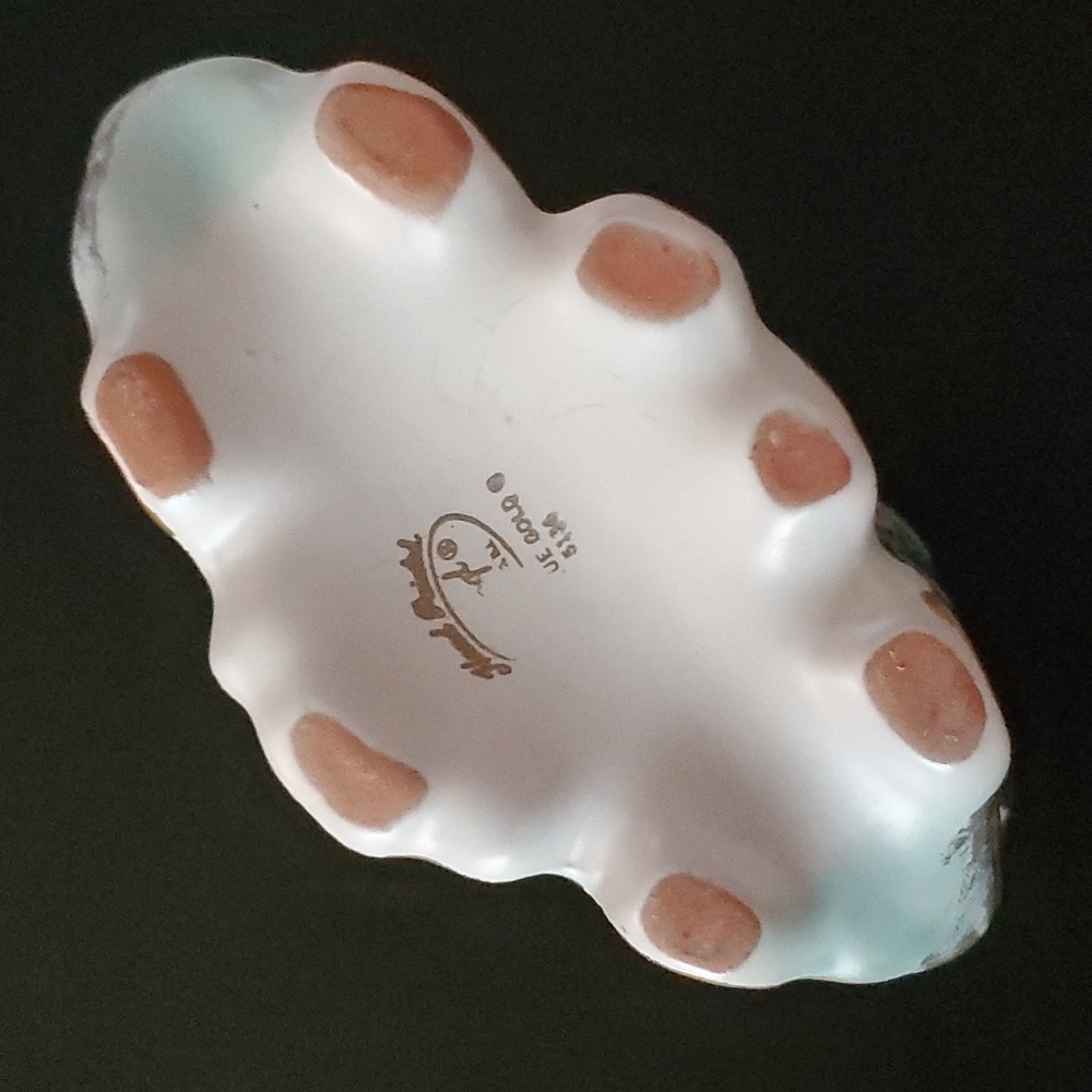1950's Stangl Antique Gold Light Turquoise Green 12" Flower 🌼 Vase EUC - Picture 3 of 8